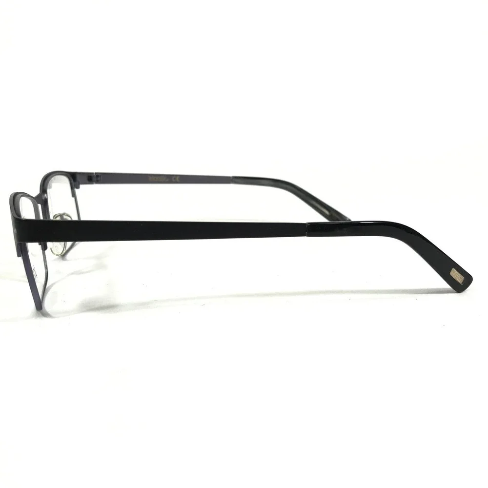 Iconik Eyeglasses Frames Miles C01 Black Gray Rectangular Full Rim 53-19-140